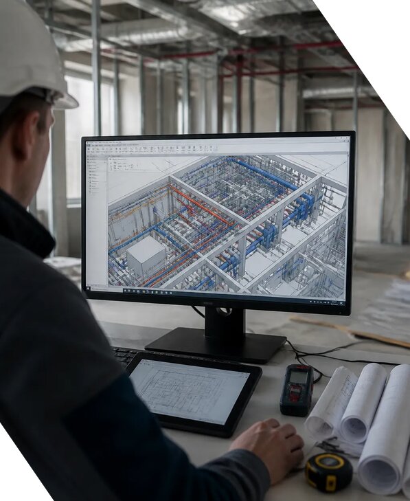 Создание BIM модели инженерных сетей для объектов в Орле